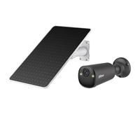 Dahua BF8C - Cámara de vigilancia solar para exteriores de 8 MP con 4K Ultra HD y campo de visión de 122° - Cámara solar WiFi para exteriores con detección de IA, visión nocturna de color, IP66, audio