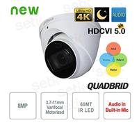 Dahua - Cámara DAHUA 8 MP 4 K Dome motorizada Starlight audio - HAC-HDW2802T-Z-A