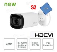 Dahua - Cámara de vigilancia Exterior HD CVI 4MP IR 60 motorizada - HAC-HFW1400R-Z-IRE6