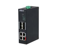 Dahua DAHUA-4256 DH-HS4408-4ET-60 Switch Industrial Gestionable (L2) Dahua. 4 puertos PoE 100Mbps. 4 puertos uplink SFP Gigabit.