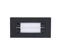 Dahua DAHUA-4789 DHI-VTO4103FB-MDB4 Módulo pulsador Dahua con 4 botones mecánicos en acabado negro. Diseñado para sistemas modul