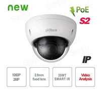 Dahua - Dahua IVS IR 30 Cámara IP Externa de 2MP PoE de 2.8 mm - IPC-HDBW1230E