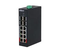 DAHUA DH-HS4412-8ET-96 | Switch PoE Industrial L2 de 8 Puertos | Color Negro