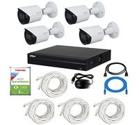 DAHUA Kit PoE IP de 4 canales, 5 MP