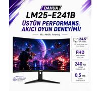 Dahua Monitor de juegos FHD de 24.5 pulgadas (LM25-E241B) - 240Hz, tiempo de respuesta de 0.5ms, panel IPS, sincronización adaptativa, HDR10, 85% NTSC, HDMI 2.0 y DP 1.4, cuidado de los ojos