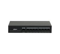 Dahua - PFS3009-8ET-65 - Conmutador PoE DAHUA - 8 Puertos - 1 Puerto de Enlace Ascendente - Nivel 3 a Prueba de truenos - Inmanejable - PFS3009-8ET-65