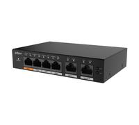 Dahua S4100-4GT2GT-60-C Switch PoE 2.0 4 puertos Gigabit + 2RJ45 Uplink Gigabit 60W Gestionable en Cloud Layer2