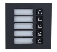 Dahua VTO4202FB-MB5 Estación Exterior Modular para Videoportero IP con 5 Botones para Series VTO4202FB-X. Color Negro