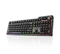 DAIDAI×AJAZZ AK35I V3 Teclado mecánico de intercambio en caliente de tamaño completo con visualización y perilla 2.4G/BT/USB-C Junta Teclado FR4 Placa de 8000mAh Batería orientada al sur Teclado RGB