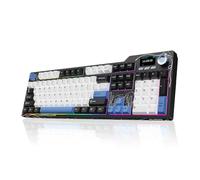 DAIDAI AJAZZ AK35I V3 Teclado mecánico para juegos de tamaño completo con pantalla y perilla 2.4G/BT/USB-C, placa FR4, batería de 8000 mAh, LED RGB orientado al sur (eje aguacate)