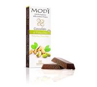 Daidone - Modica Sicilian Artisan Chocolate - Pistachio Flavored - Package with 12 Bars of 100g