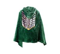 Daiendi AOT Disfraz de cosplay Survey Corps Capa The Wings of Freedom Manta de franela para adultos Anime Verde Cabo con Capucha XL