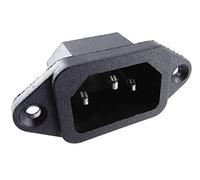daier Enchufe empotrable para aparatos fríos, C-14, con interruptor, conector hembra para dispositivos fríos, 250 V CA 10 A, conexión de soldadura o enchufe de 4,8 mm (acoplamiento tipo 1) (tipo de