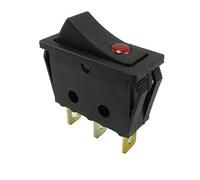 daier Interruptor basculante empotrable, 15 A 250 V CA, 30,5 x 10,6 x 21 mm, con iluminación en blanco o negro (negro)