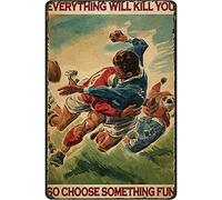 DAIERCY Letrero de estaño vintage con texto en inglés "Choose Something Fun", decoración de cueva de hombre, decoración de dormitorio de niños, letrero de metal de aluminio para hombres, dormitorio