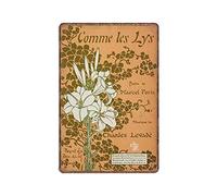 DAIERCY Letrero de lata con diseño de flores francesas, estilo vintage, divertido, vintage, para pared, bar, cocina, jardín, baño, decoración del hogar, 8 x 12 pulgadas