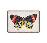DAIERCY Letrero de lata de jabón de peras, anuncio vintage de mariposa, divertido letrero de metal vintage, póster de pared para pub, bar, cocina, jardín, baño, decoración del hogar, 140 x 200 mm