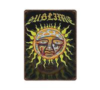 DAIERCY Letrero vintage de metal grueso con texto en inglés "Aquarius Sublime Sun", póster novedoso, decoración del hogar, arte de pared, letreros divertidos para el hogar, cocina, garaje, cueva de