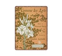 DAIERCY Letreros de lata con diseño de flores francesas, estilo vintage, divertido, vintage, para pared, bar, cocina, jardín, baño, decoración del hogar, 12 x 16 pulgadas