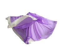 DAIHAN Mujer Maxifalda de Doble Capa Reversible de Danza del Vientre Falda Larga A-Line Disfraz para Entrenamiento y práctica Fluida para vals, Flamenco y Festivales ZiLiamarillo M