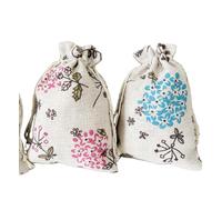 Daihellentone - Paquete de 20 bolsas de arpillera floral con cordón de 5.5 x 3.9 pulgadas, bolsas de almacenamiento de regalo para recuerdos de boda, fiesta, manualidades