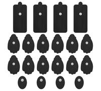 Daijianbin 10 pares de almohadillas de electrodo, almohadillas de repuesto de 3,5 mm con botón de presión para electroterapia, reutilizables, más de 30 veces