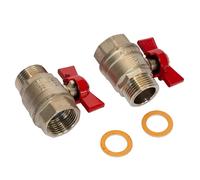 DAIKIN Juego de grifos de bola, ASH3, 2 uds./VPE para RMX, 1 IG x 1 AG, ESHUTOFV