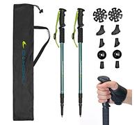 Daikoku Bastones Trekking | Extensibles y Ajustables 65-135cm | Bastones Senderismo | Bastones de Aluminio con Agarre Ergonómico | Multi-Terreno con 6 Puntas Cambiables para Asfalto, Tierra y Nieve
