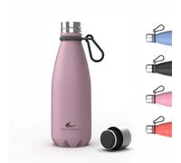 Daikoku Botella Agua Acero Inoxidable - Botella Termica 350ml - Bebidas Frías 24 Horas y Calientes 12 Horas - Botella Agua Antigoteo - Doble Pared Libre de BPA - Rosa
