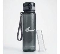 Daikoku Botella de Agua Deportiva Sin BPA | Water Bottle | Botella Gimnasio Senderismo Yoga Running | Con Infusor de Frutas | 1l | Gris