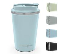 Daikoku Vaso Termico Hermetico 350ml Acero Inoxidable | Tapón Rosca Antigoteo y Antifugas | Doble Pared Aislante Sin BPA | Bebidas Frías 12h y Calientes 5h | Color Azul