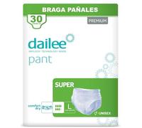 Dailee Pants Super L - 30x Pañales Adultos Maxima Absorcion - Braga Pañal Adulto para Ancianos, Hombres y Mujeres - 30 Bragas Incontinencia Mujer y Hombre