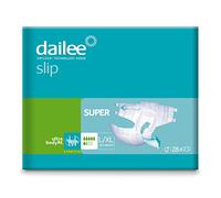 Dailee Slip L/XL - 112x Pañales Adultos Maxima Absorción - 4 paquetes de 28, Super Absorbencia 6,5 gotas - Braga Pañal para Anciano, Hombre y Mujer
