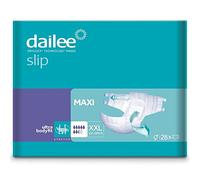 Dailee Slip XXL - 112x Pañales Adultos Maxima Absorción - 4 paquetes de 28, Absorbencia 7,5 gotas - Braga Pañal para Anciano, Hombre y Mujer