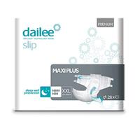 Dailee Slip XXL - 28x Pañales Adultos Maxi Plus Absorción - 28 piezas, Absorbencia 9 gotas - Braga Pañal para Anciano, Hombre y Mujer