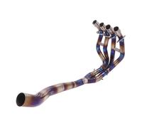 daili store Escape Escape de motocicleta Sistema de escape de tubo de enlace de cabeza de tubo de conexión frontal Aleación de titanio Compatible con Kawasaki ZX25R Todos los años(B)