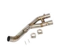 daili store Tubo de conexión de escape de motocicleta, tubo de conexión de escape de titanio inoxidable, Compatible con Yamaha YZF R1 1998-2002 2015-2018(Titanium)