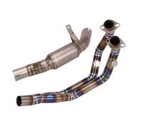 daili store Tubo de enlace de conexión del colector del tubo de escape de la motocicleta de aleación de titanio Compatible con Benelli Compatible con Leoncino 500 Cualquier año(Model D)