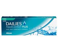 Dailies AquaComfort Plus Lentes de contacto tóricas de reemplazo diario, Pack de 30, R 8.8 mm, D 14.4 mm, cilindro -1.25, eje80, -1 Diopt