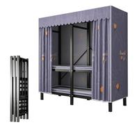 Dailify Plegable Armario de Tela Armario Plegable de 1,72 m de Altura Portátil, Muy Resistente y con Cubierta Magnética para Colgar la Ropa, Organizador de Abrigos para Guardarropa(1.8m/5.9ft)