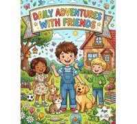 Daily Adventures with Friends: daily Adventures with Friends is a delightful coloring book designed for children who love animals, nature,