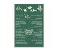Daily Affirmation Wall Art - Positive Mindset & Self Care Poster - Motivational Decor for Home Office, Bedroom, Gym(Unframed,08x12inch(20x30cm))