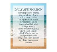 Daily Affirmations Poster Self Talk Motivational Wall-Art Print for Bedroom Office Gym Classroom Decor(Unframed,08x12inch(20x30cm))