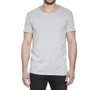 Daily BREAD & BOXERS Camiseta Cuello Relax ALGODÓN ORGÁNICO, (S, Gris Melange)