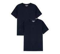 Daily BREAD & BOXERS Pack 2 Camisetas Cuello Caja ALGODÓN ORGÁNICO (Azul, S)