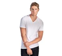DAILY BREAD & BOXERS Pack 2 Camisetas elásticas Cuello Pico Blanco (L, BLANCO)
