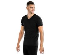 DAILY BREAD & BOXERS Pack 2 Camisetas elásticas Cuello Pico Blanco (XL, NEGRO)