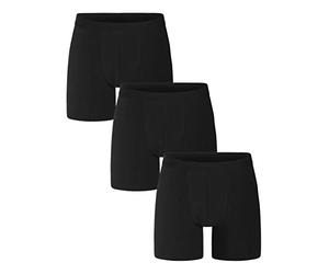 DAILY BREAD & BOXERS Pack 3 Boxer algodón orgánico Extra Largos (M, Negro)