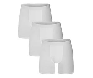 DAILY BREAD & BOXERS Pack 3 Boxer algodón orgánico Extra Largos (XL, Blanco)