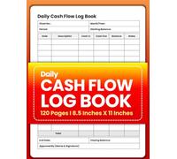 Daily Cash Flow Log Book 120 Pages 8.5 inches X 11 inches: Simple Petty Cash Tracker Notebook for Accounting, Bookkeeping & Money Management Simple Financial Journal for Taxes, Audits & IRS Records